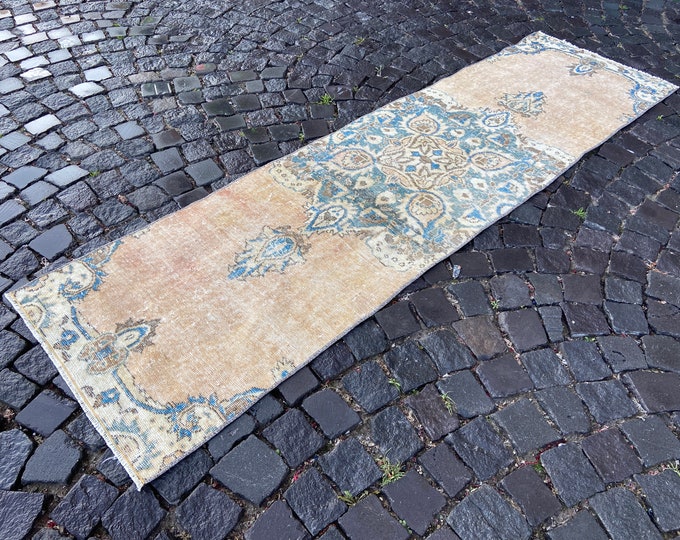 Home decor, Turkish rug, Vintage rug, Runner Rug, Hallway rug, Wool rug, Handmade rug, Carpet, Kilim, | 69 x 246 cm = 2,2 x 8,0 ft