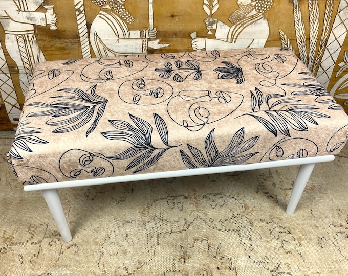 handmade ottoman bench  vintage ottoman footsool upholstered bench table ottomans poufs kilim bench piano bench entryway bench coffee table