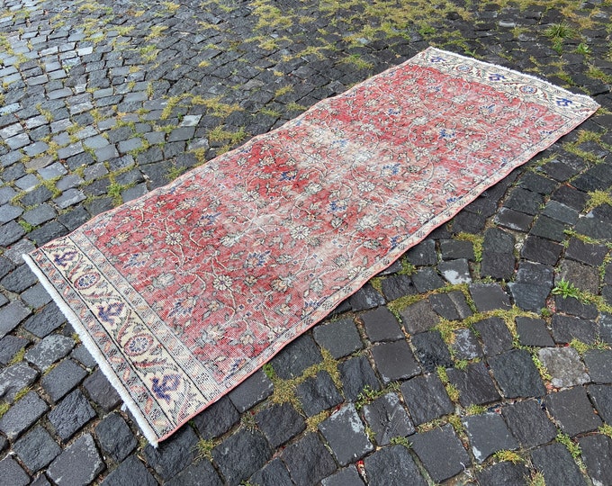 Runner rug, Handmade rug, Wool rug, Carpet, Hallway rug, Kitchen rug, Decor rug | 89 x 210 cm = 2,9 x 6,8 ft