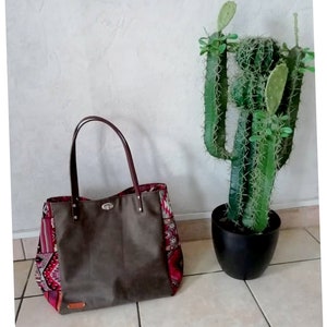 Grand sac à main, sac cabas ethnique,hand bag,made in france,fabrication francaise,hand made,fait main,Au fil d'Emilie