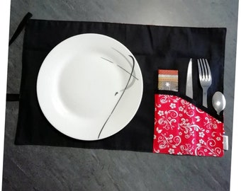 nomadic table set, covered range, covered range pocket, covered take-offs, nomadic povhette, French-made,Au fils d'Emilie