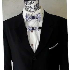 vlinderdas, vader zoon met bijpassend pochet, rustiek, bohemian, jute, ceremonie accessoire, bruiloft accessoire, Frans gemaakt