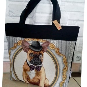 Large French bulldog bag bouledogue chapeau
