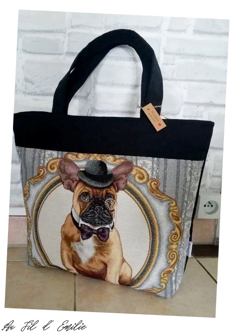 Large French bulldog bag bouledogue chapeau