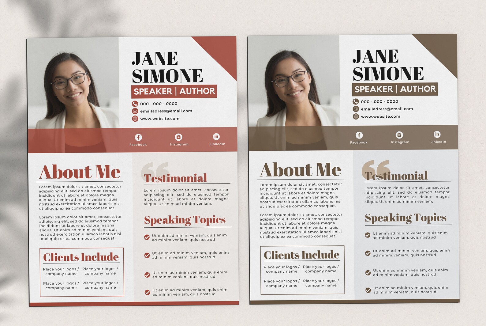 Speaker Sheet, Canva Template, Speaker Sheet Template, Speaker One