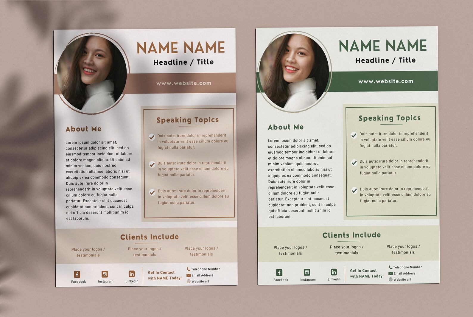 Speaker Sheet, Canva Template, Speaker Sheet Template, Speaker One