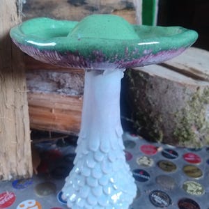 Extra Large Mushroom sculpture in high fired stoneware
