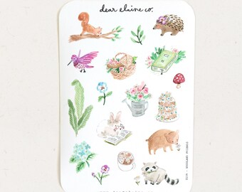 Woodland Animal Friends | washi sticker sheets for bujo, bullet journals & planners