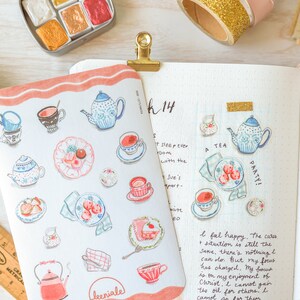 Let's Partea washi sticker sheets for bujo, bullet journals & planners image 2