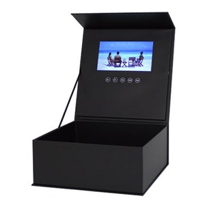 Confezione regalo con videomessaggio e foto, testo personalizzato incluso - Schermo HD - Compleanno, San Valentino, Anniversario di matrimonio