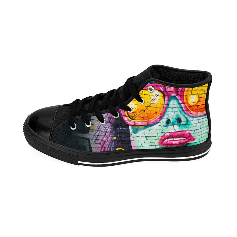 SUNGLASSES GRAFFITI|mens high tops|basketball shoes|mens high top|urban sneakers|custom hi top|canvas trainers|training shoes|street design