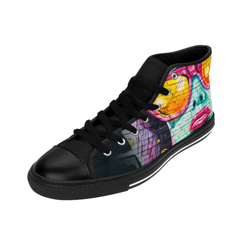 SUNGLASSES GRAFFITI|mens high tops|basketball shoes|mens high top|urban sneakers|custom hi top|canvas trainers|training shoes|street design