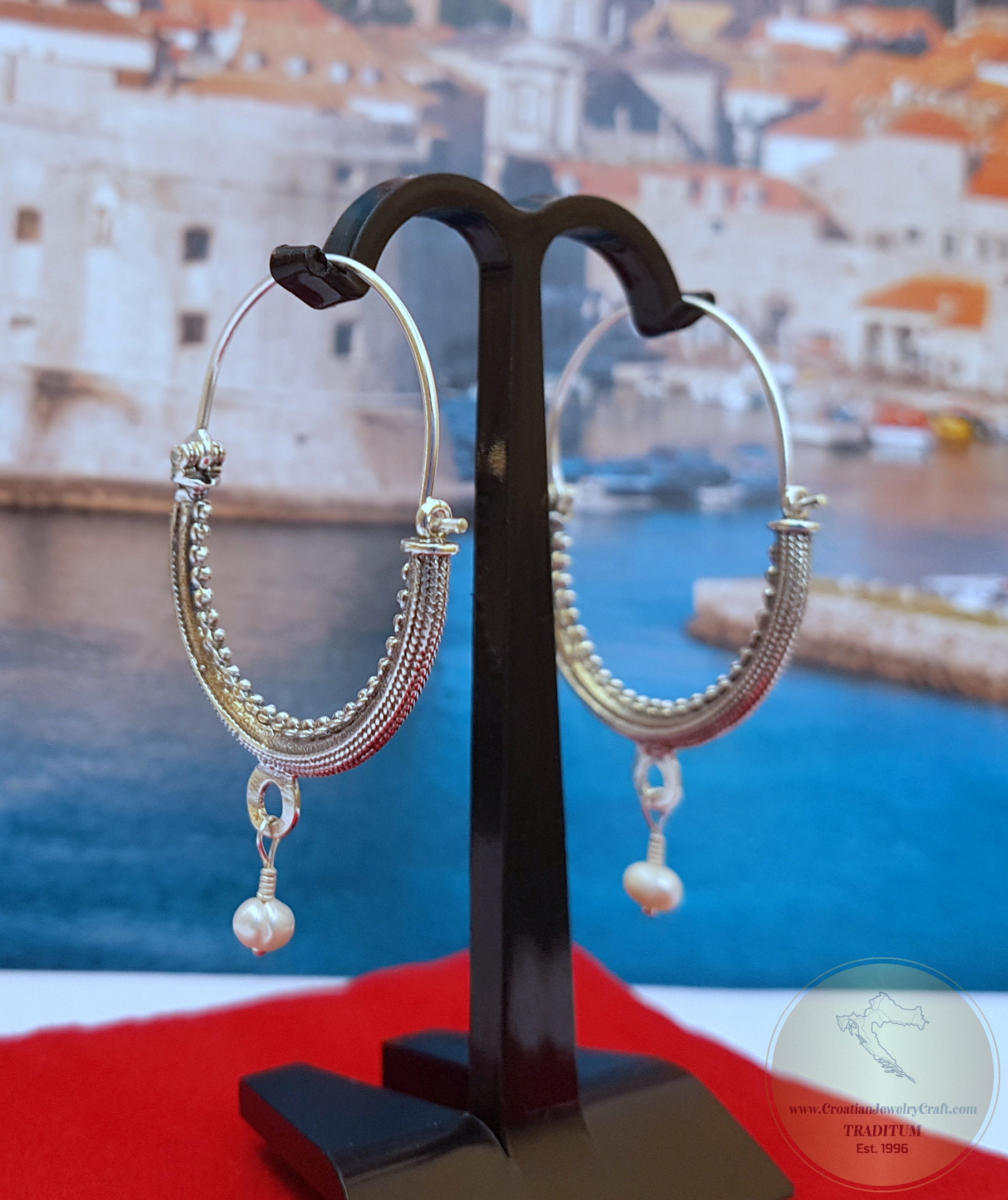 Boucles D'oreilles Créoles En Argent Sterling 925 Plaqué Or Pour