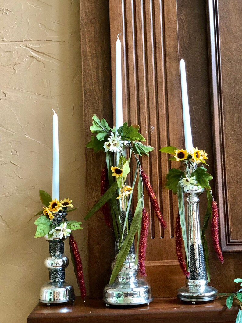 Fall tapered candle rings. Set of three. Hand made. Only one Etsy