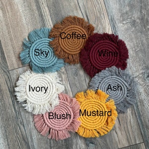 Hand Woven Cotton Macrame Coaster: Boho Mug Rug
