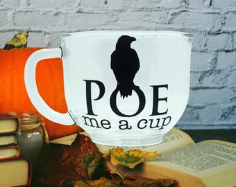 Poe Me A Cup SVG: Edgar Allan Poe Digital Download