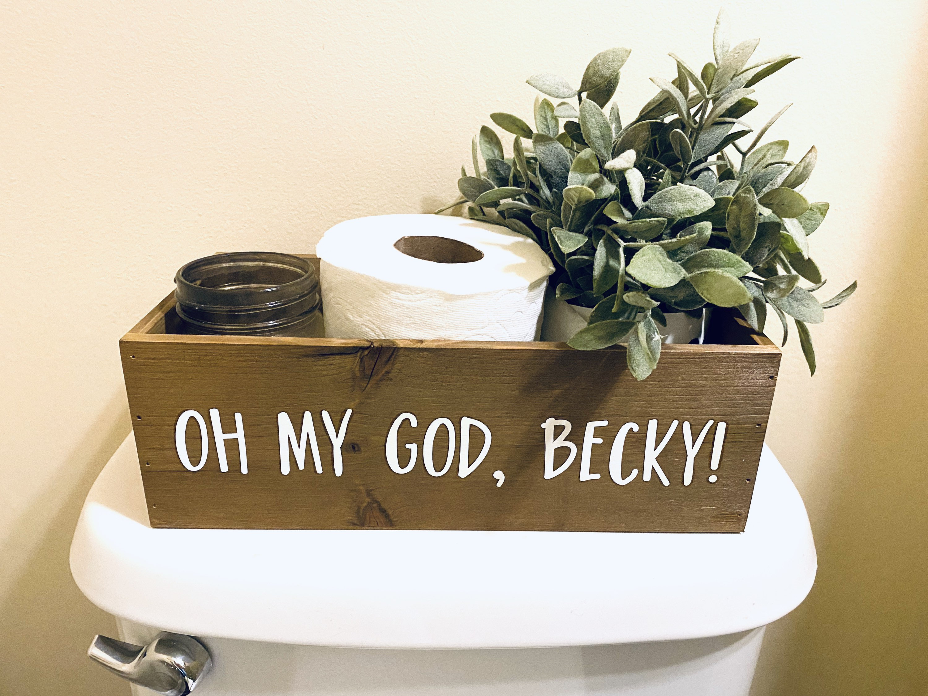 Oh My God Becky Toilet Paper Holder. Toilet Paper Box. Toilet