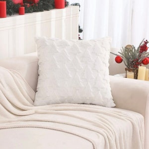 Funda de almohada para árbol de Navidad. Almohada de invierno. Decoración navideña. Idea de regalo de inauguración de la casa. Almohada navideña. Funda de almohada. Almohada de árbol.