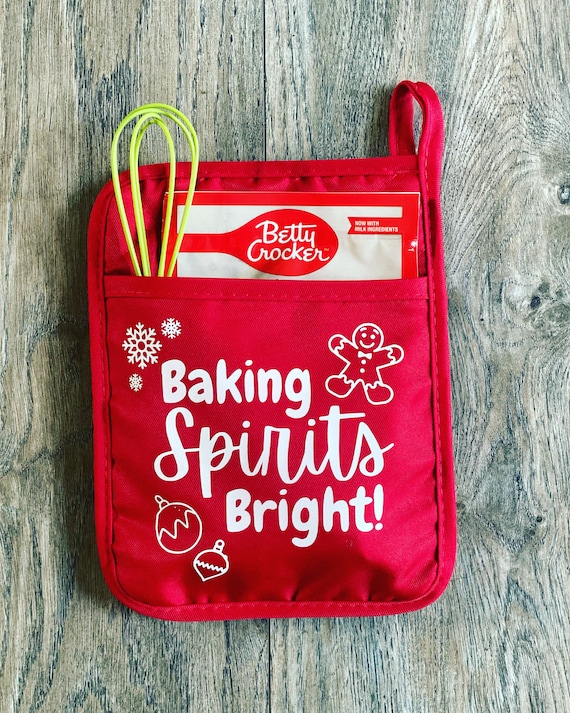 Baking Spirits Bright Oven Mitt Christmas Gift Teacher