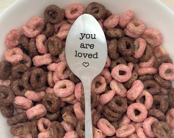 I love you more. Cereal spoon. Coffee spoon. Stainless steel. Tea spoon. Valentine’s Day. Mother’s Day. Father’s Day. Gift idea. Kid gift.