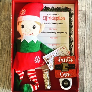 Kits de elfos personalizados. Regalo de Nochebuena. Santa Cam. Comida para renos. Certificado de nacimiento de elfos. Set de regalo Elf. Ideas navideñas para niños. Regalos