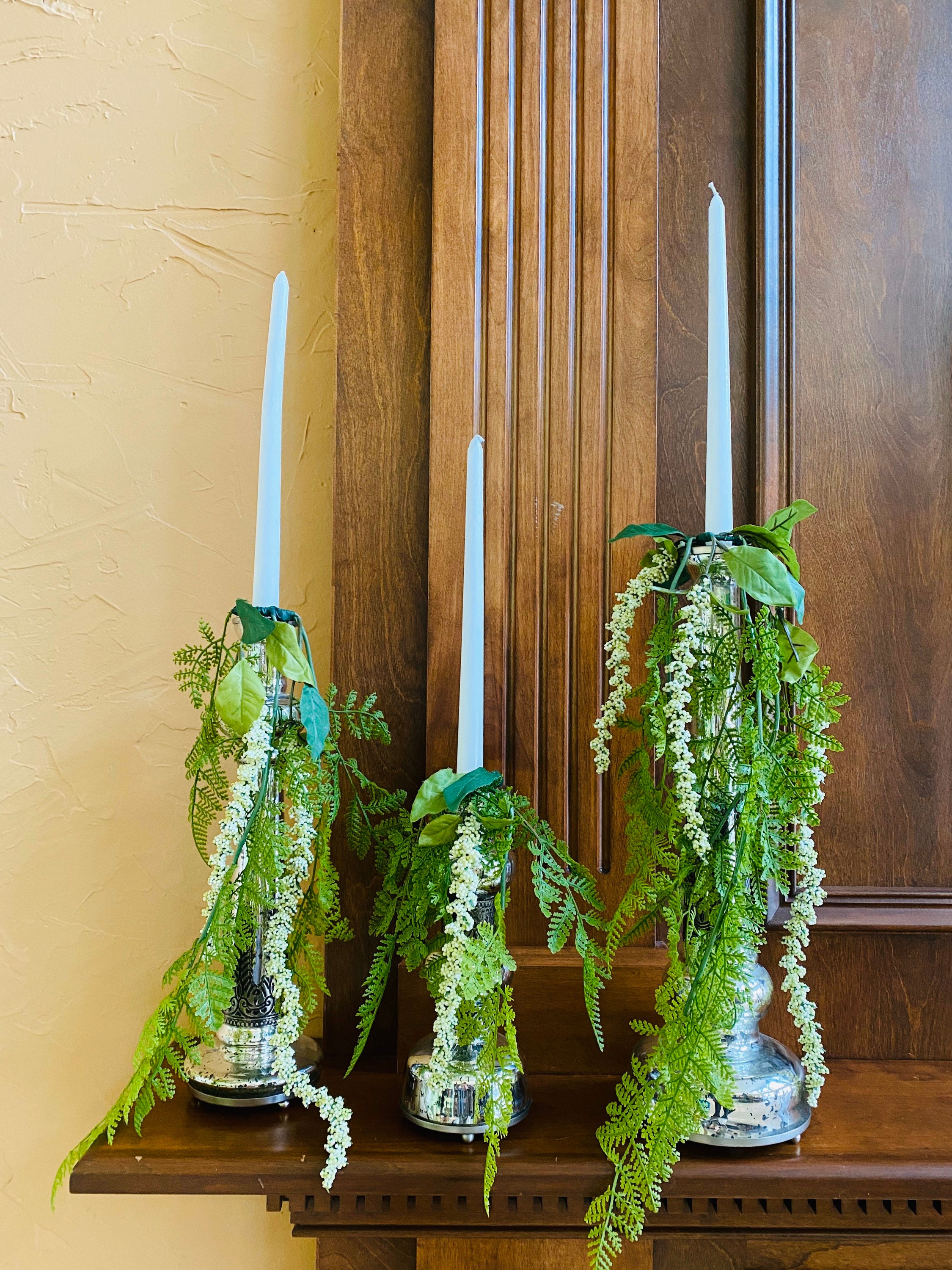 Tapered candle rings. Great for spring or summer Set of Etsy