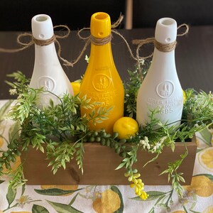 Fresh lemonade centerpiece. Lemon kitchen decor. Citrus kitchen decor. Lemons and succulents. Kitchen centerpiece. Lemon centerpiece. image 2