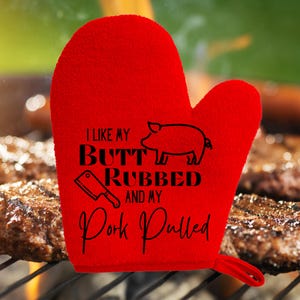 Funny BBQ SVG: I Like My Butt Rubbed and My Pork Pulled (Digital Download)
