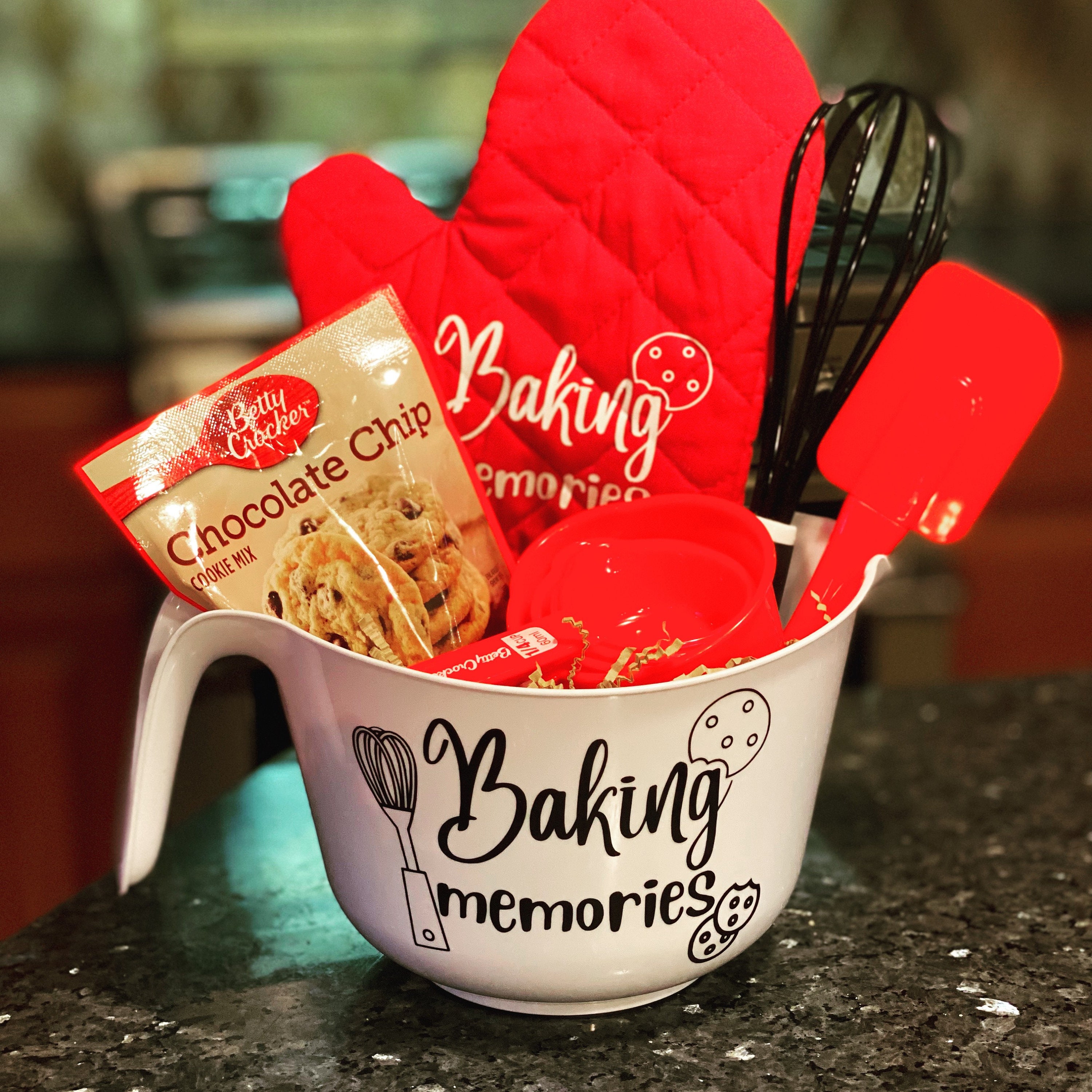 Baking Memories Gift Basket. Bakers Gift Idea. Baking Gift Bracket. Cookie  Gift Basket. Christmas Gift Idea. Cookie Basket. 