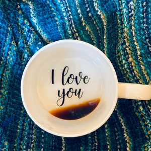 I love you secret message mug. Couples mug. Gift idea. Customizable message. Fiancé. Wife or husband gift. Spouse gift. Boyfriend girlfriend