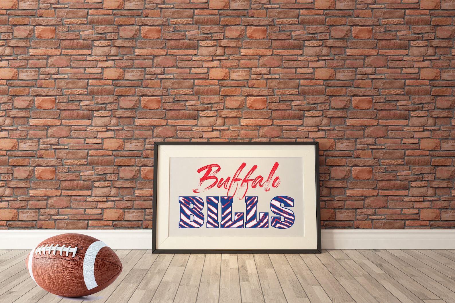 BUFFALO BILLS ZUBAZ pattern wall art / Buffalo Bills / | Etsy