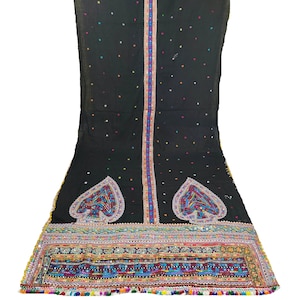 banjara Shawl Kutchi Woolen Rabari Tribal Ethnic Stole dupatta , Kutch Hand Work Tribal Woolen Embroidery Dhabdi, Indian Traditional Dupatta