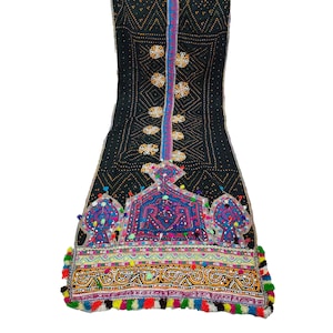 banjara Shawl Kutchi Woolen Rabari Tribal Ethnic Stole dupatta , Kutch Hand Work Tribal Woolen Embroidery Dhabdi, Indian Traditional Dupatta