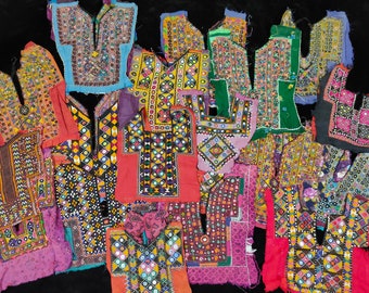 Big cheapest lot 1000+ pieces Vintage baluchi dress patches, yoke, neck, Handmade embroidery, Banjara Applique, banjara patch yoke afghani