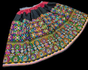 FUNky Vintage Rajastani Indian Mirrored and Beaded Bellydance Skirt