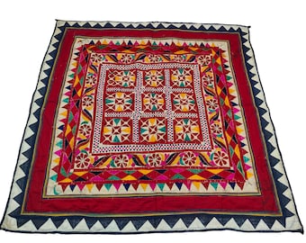 Banjara wall hanging ethnic kutchi multicolor, Banjara tapestry boho wall hanging vintage Rabari embroidery, Indian tapestry, wall tapestry,