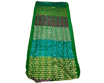 Étole de mariage indien, écharpe, écharpe longue Dupatta zari brodée à la main vintage vintage multicolore Dupatta longue étole dupatta perlée à la main