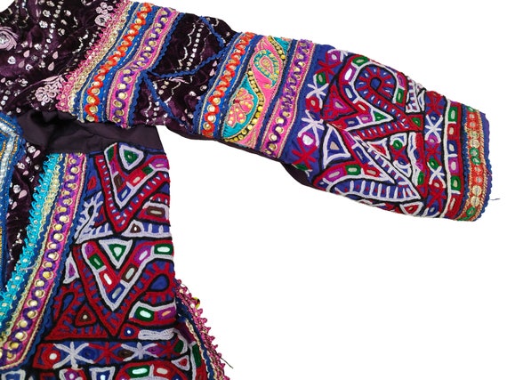 Banjara Indian gypsy choli old top embroidery fro… - image 6