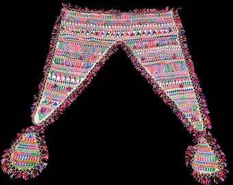 Tapiz de pared Banjara con bordado Rabari, toran étnico Kutchi multicolor de gran tamaño, tapiz Banjara boho vintage para colgar en la pared, tapiz toran