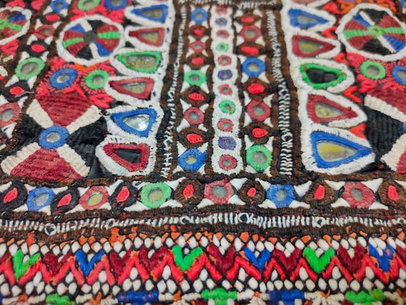 banjara patch yoke afghani dress yoke Traditional… - image 2