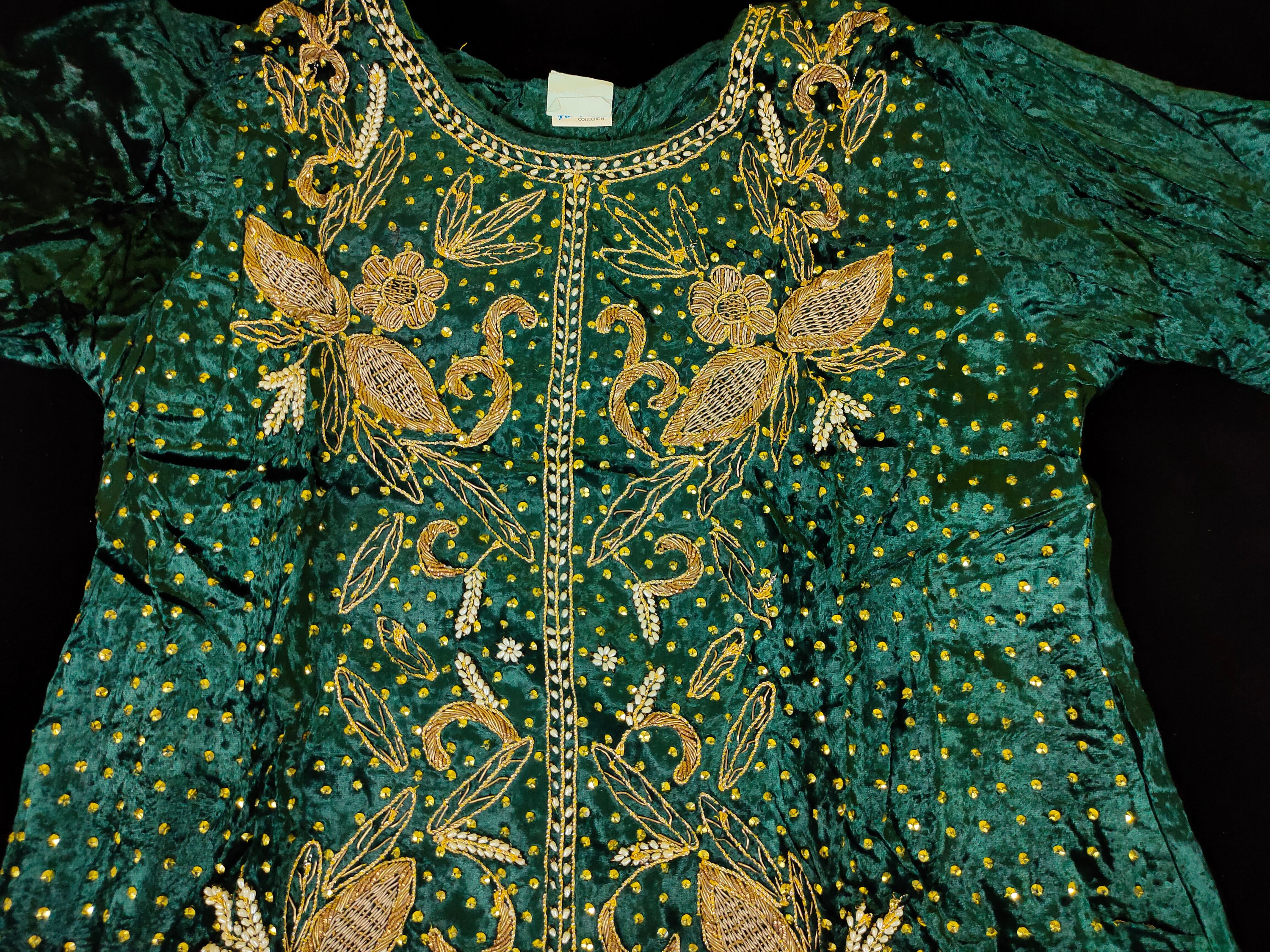 Vintage Royal Zari Embroidered Zardozi Salma Work Blouse , Paisley