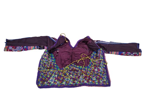 Banjara Indian gypsy choli old top embroidery fro… - image 10