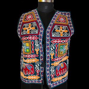 Rabari keriya jacket, Boho Jacket,Rare Vintage Rabari Embroidery Jacket,Tribal Rabari jacket top,Vintage Handmade Embellished banjara jacket