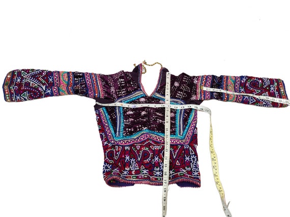 Banjara Indian gypsy choli old top embroidery fro… - image 8