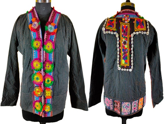 Rabari Keriya Jacket, Boho Jacket,rare Vintage Rabari Embroidery 
