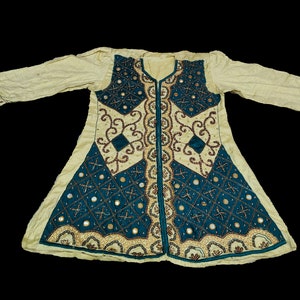 Vintage vogue evening beaded dress sequin heavy work dress , vintage Sequence work kurti dress , Floral Sequin Moti work dress kurti long
