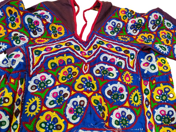 Old Banjara Indian gypsy choli top embroidery fro… - image 3