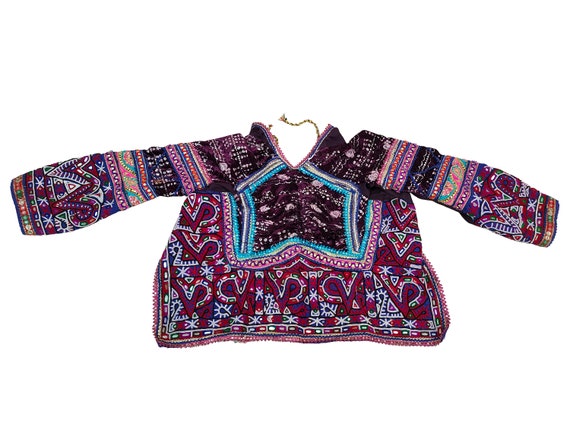 Banjara Indian gypsy choli old top embroidery fro… - image 1