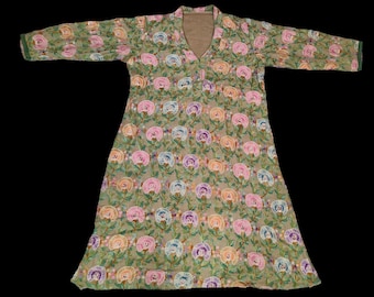 Kashmiri dress, Kashmiri Kalamkari very soft and comfortable long Tunic for Women party casual wear, Kashmiri Kurta Floral Embroidered dress