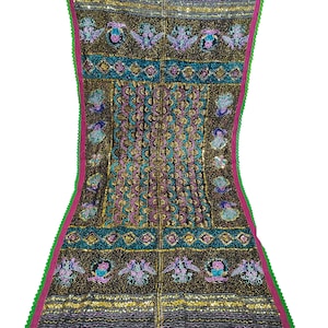 banjara Shawl Kutchi Sequence Embroidery Work Woolen Rabari Tribal Ethnic Stole dupatta , Kutch Hand Work Tribal Woolen Embroidery Dhabdi